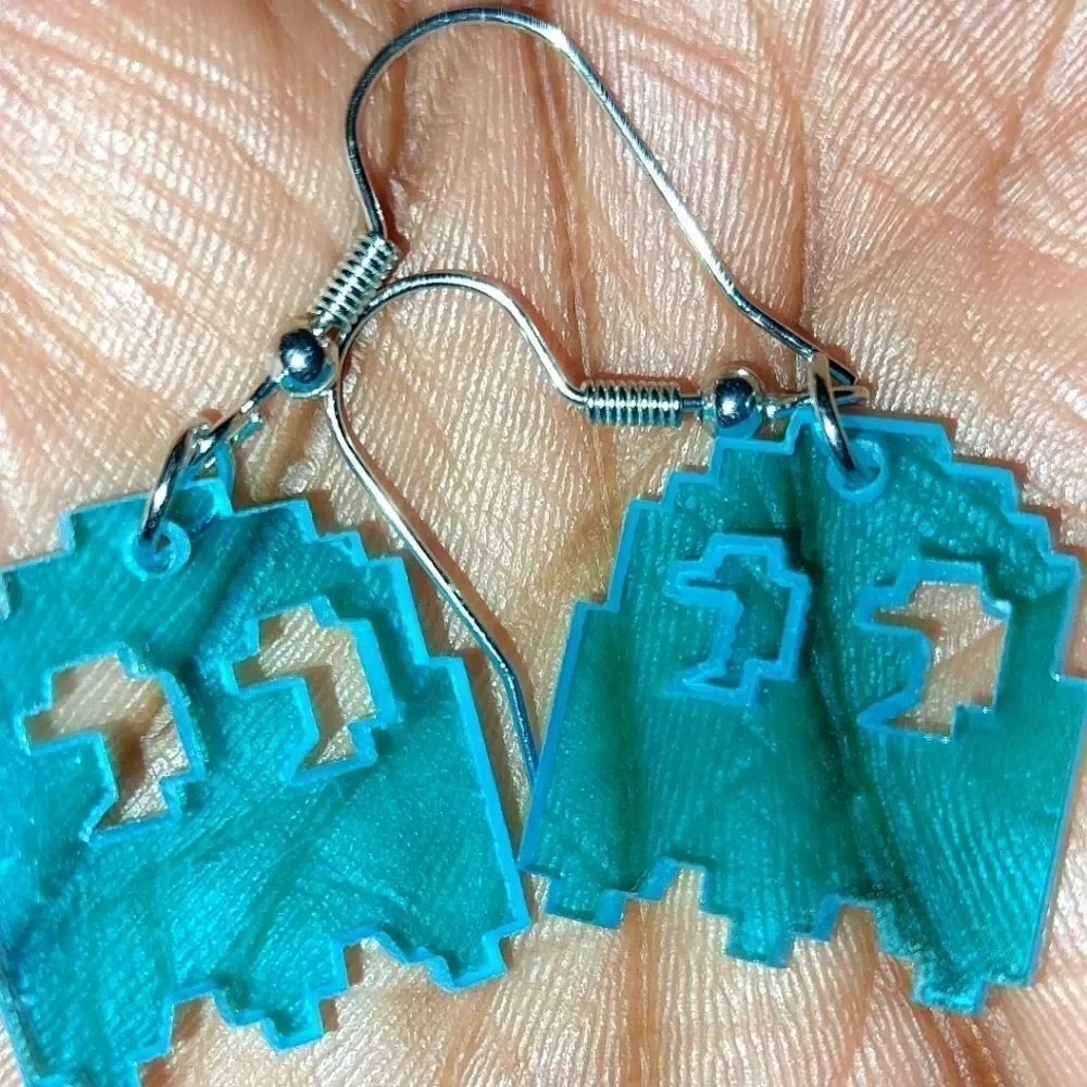 Blue Retro cartoon earrings